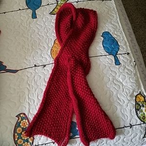 Billabong red, knit scarf